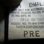 MAZDA CX-7 Seat Belt / Stalk LH FRONT ASSY BELT AND STALK 2006-2012