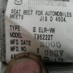 MAZDA MPV Seat Belt / Stalk LH REAR 3RD ROW ASSY BELT AND STALK LY 2006-ON