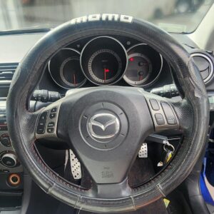 MAZDA AXELA / MAZDA 3 Steering Wheel BK LEATHER MPS TYPE W RED STITCHING 2007-2009